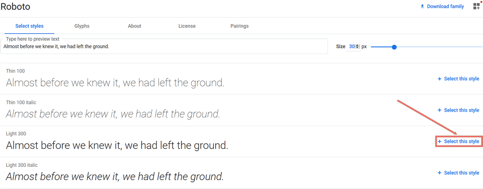Как подключить собственный шрифт к форме 4
