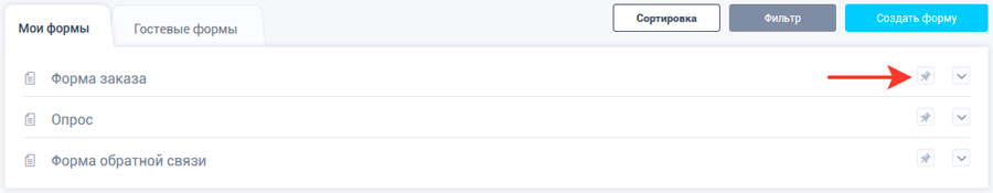 Список форм